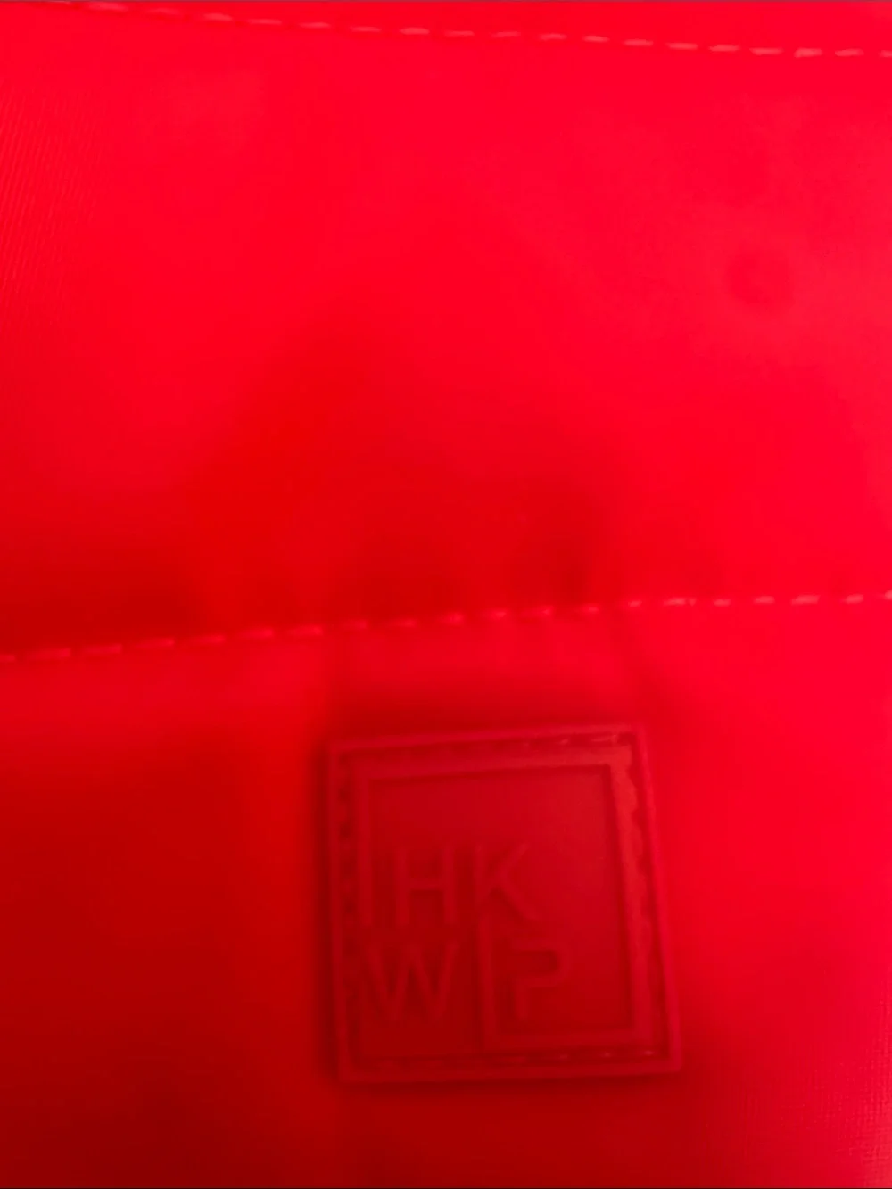 Ihkwip Shawn Killinger  Red Tote Bag with Black Handles and crossbody strap